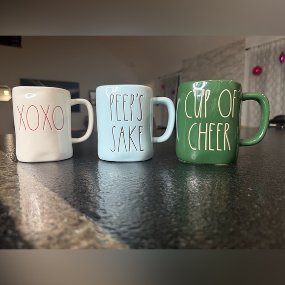 Rae Dunn Other - Set of 3 Rae Dunn Coffee Mugs – Valentine’s, St. Patrick’s & Easter